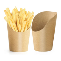 Boîte de pépites de poulet cylindrique emballage de chips de pomme de terre en papier de noix de coco boîte de frites brune à emporter
