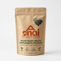 Suplemento Vegano a Base de Plantas para la Salud del Corazón de Perros, en Bolsa Ecológica, Hipoalergénico, con Taurina, Golosinas para Mascotas, Marca Privada