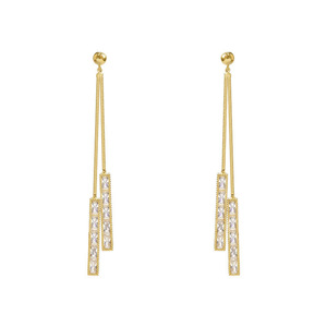 Perle gland boucles d'oreilles haut de gamme célébrité mode tempérament boucles d'oreilles longues strass boucles d'oreilles 925 argent aiguille en gros - Product Image 4