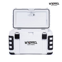 Glacière de pêche professionnelle portable en plastique 50L, robuste, isotherme, anti-givre, pour transport en pêche en mer, non destinée à un usage domestique
