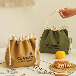 Bolsa de almuerzo clásica con aislamiento, bolsa con cordón de gran capacidad para trabajadores de oficina y estudiantes - Product Image 4