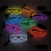 Neujahrs hochzeits-und Abschluss feier Neon brille-Mode 3D Luminous LED Glowing Sun glasses DJ Bar Supplies