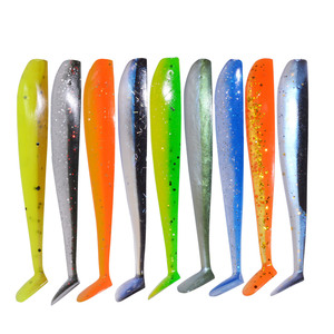 Soft Lure Bait 130mm 12.5 T T Shad Worm Bait Fishing Lure Fish Tail Shad Lure Bait Plastic Swimbait