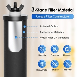 2 gói Carbon khối nước lọc thay thế cho trọng lực nước hệ thống lọc loại bỏ vi khuẩn Florua Clo microplastics - Product Image 5