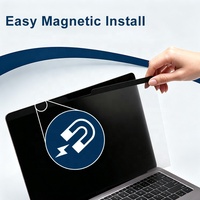Filter Privasi Magnetik 2 Arah Anti Mata-mata Film Layar Dapat Dilepas Anti Cahaya Biru untuk Laptop MacBook Air 11.6 Inci A1370 A1465
