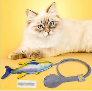 最新2021猫おもちゃペットエアバッグコントロールダンス猫魚おもちゃぬいぐるみ子猫枕売れ筋カスタム猫おもちゃキャットニップ付き