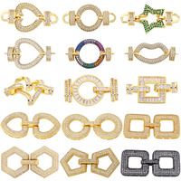 Connecteur de bijoux en cuivre et zircon, forme cœur, losange rond, bouton de pull, fermoir de collier, connecteur de bracelet, motif lèvre-étoile-pêche