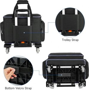 Muestras Gratis: Bolsas para Máquinas de Coser con Asa Telescópica y Ruedas, Bolsas Cruzadas Portátiles para Almacenamiento de Accesorios de Lana - Product Image 6