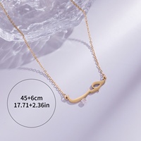 Collares de Joyería de Moda con Colgante de Acero Inoxidable Chapado en Oro con Nombre Árabe Islámico Personalizado Simple Inspirado en Circonita, Venta al por Mayor