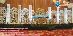 Bollwood-Función de premios de película, configuración de escenario, recepción moderna, tallado de fibra, escenario de lujo, Corona de Gran fibra para boda - Product Image 4