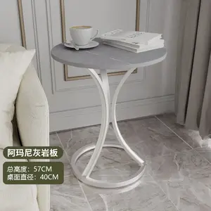 Side Table Cheap Indoor Sofa Marble Gold Coffee Small Accent Tea End Round Metal Side Table Modern For Living Room Bedroom