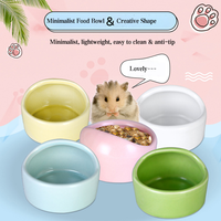 Mini bol en céramique imperméable, antidérapant et écologique pour l'intérieur, destiné aux hamsters, perroquets et lapins