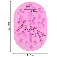 Moule en silicone 1141 pour chocolat, forme croix et crucifix, outil de cuisson DIY, moule en résine époxy