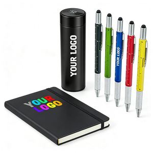 Stylo multifonction 6-en-1 avec règle, tournevis et pointe bille en métal – Gadget cool pour homme, mari, papa, père - Product Image 1