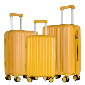 行李旅行套装20 24 28英寸电脑闪亮薄膜硬壳客舱手推车旅行箱年轻女士女士行李