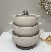 Marmite en céramique de style nordique minimaliste, pot à soupe domestique, pot à ragoût pour cuisson à sec à haute température