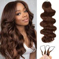 Extensions de cheveux naturels ondulés au crochet, soyeux et volumineux, sans colle, confortables et à installation rapide