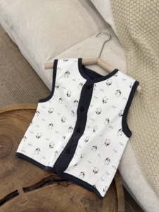 <span class=keywords><strong>Gilet</strong></span> Enfant Double Couche Prêt à Expédier 95,5% Coton Spandex Extérieur Doublure Mélange Soie Laine Garçons Filles Sans Manches En Stock - Product Image 6