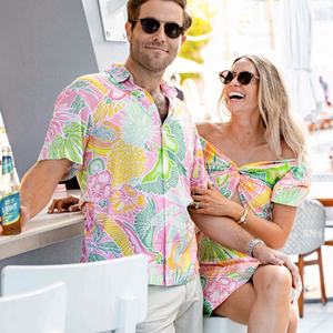 Camisas Hawaianas de Manga Corta Aloha Modernas de Nuevo Diseño al por Mayor, Camisas de Playa para Hombre con Estampado de Diseño Personalizado - Product Image 6