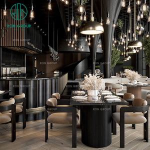 Cafe vòng bằng đá cẩm thạch gỗ Gỗ Nhà Hàng đồ nội thất thiết lập bảng và ghế cho quán cà phê nhà hàng với bảng - Product Image 6