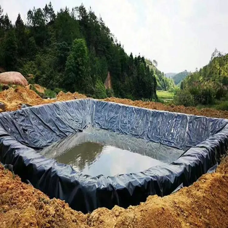 방수 라이닝 HDPE Geomembrane 0.5mm 0.75mm 연못 라이너 매립 프로젝트 및 어업 물고기 및 새우 농업