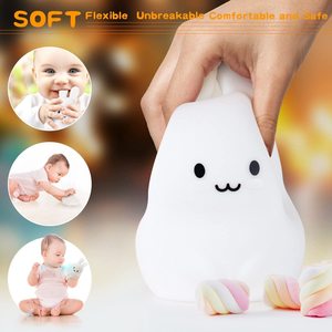 Lampe LED en Silicone avec capteur tactile à distance, <span class=keywords><strong>lapin</strong></span> de couleur, lampe de chevet, <span class=keywords><strong>veilleuse</strong></span> pour enfants, chambre à coucher, Usb Rechargeable - Product Image 3