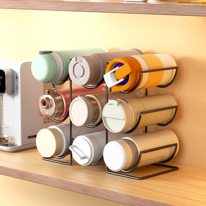 Multi Layer Desktop Cup Holder 3 Floors Punch Free Portable <b>Storage</b> <b>Rack</b> For Insulated Cups - Product Image 2