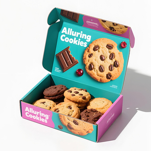 Logotipo impreso personalizado Panadería Pastelería Galletas Embalaje de grado alimenticio Cajas de papel Envío postal Caja de correo de cartón corrugado - Product Image 3