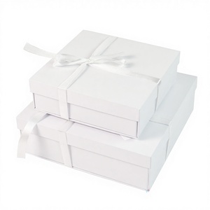 <b>Large</b> Rigid Preserved Grey Paperboard Recyclable Mother's Day <b>Gift</b> Favor <b>Boxes</b> Packaging Lid Shredded Paper Fill - Product Image 3