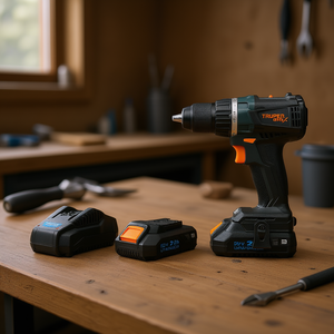 เครื่องมือช่าง สว่านไร้สาย 1/2 นิ้ว 20V แบตเตอรี่ลิเธียมไอออน 2Ah พร้อมใช้งาน - Product Image 2
