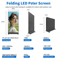 Pantalla LED Portátil para Interior y Exterior P1.25 P1.5 P1.86 P2.5 P2.5, Control por WiFi y USB, Tipo GOB