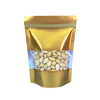 Vente en gros de sacs d'emballage en mylar debout colorés pochette en plastique à fermeture éclair pour fenêtre transparente en aluminium pour biscuits aliments pour animaux de compagnie