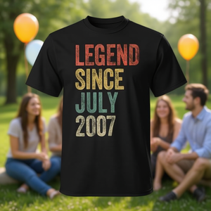 T-shirt Legend Since July 2007, cadeau d'anniversaire pour garçon et fille - Product Image 3
