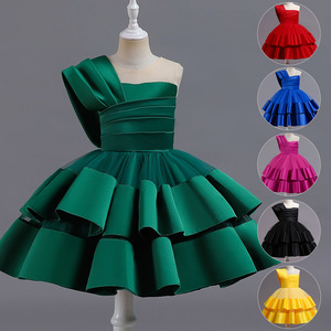Ragazza bambini bambini elegante abito da principessa con spalle scoperte fiore <span class=keywords><strong>per</strong></span> abiti da sposa in pizzo 3 ~ 14 anni - Product Image 1