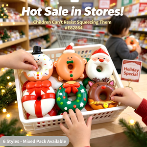 Pelotas de PU Suaves y Blandas con Forma de Donut Navideño, Seis Estilos, Paquete de Regalo para Fiestas, Venta al por Mayor, Modelo de Simulación de Rebote Lento - Product Image 6