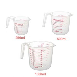 Tazas Medidoras de Plástico de Grado Alimenticio para Cocina, 250ml, 500ml, 1000ml, Venta al Por Mayor Personalizada - Product Image 1