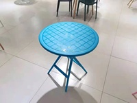 Ensemble de table à manger de petite taille YWJ Yaweijia Restaurant, table en plastique, table ronde noire d'extérieur