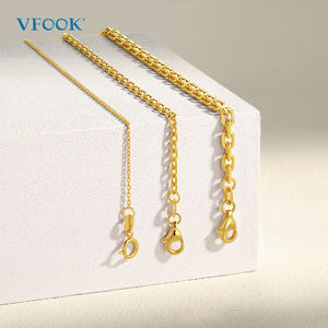 VFOOKクラシック売れ筋ケーブル平行ネックレスブレスレットチェーンカスタムソリッドゴールド14K 18K 22K卸売ジュエリー製造チェーン - Product Image 3