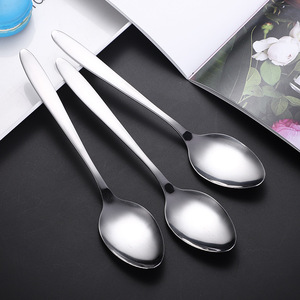 Cuillère à dîner occidentale pointue en acier inoxydable en gros, cuillère à riz moderne et simple de grande taille pour la maison, la cantine et les restaurants - Product Image 3