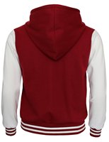 Veste à capuche unisexe personnalisée, style baseball, grande taille, avec boutons, 100% coton molletonné, logo brodé, couleur unie