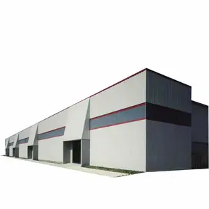 Light metal steel building construction gable frame prefabricated industrial steel hotel structure