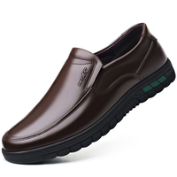 Chaussures pour hommes en cuir véritable, décontractées, respirantes, antidérapantes, confortables, chaussures de papa