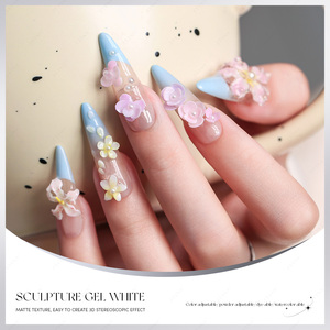 JTING 2026 Été Gel Sculptural Blanc Texture Caoutchouc Argileux Vernis à Ongles Sans HEMA ni TPO OEM ODM Vente en Gros de Gels pour Nail Art - Product Image 2