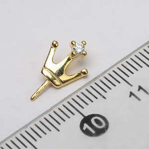 Pendentif Couronne Simple en Argent S925, Accessoire de Bijoux DIY pour Femmes, Produit Semi-Fini Tendance, Numéro d'Article 4523 - Product Image 5