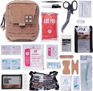 Trousse de premiers secours de survie V2 avec bandage israélien, attelle, scellant thoracique, tactique Molle IFAK pour le soin des blessures et le contrôle des saignements - Product Image 1