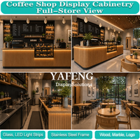 Conception de comptoir de café personnalisé, fabricant de mobilier de comptoir de bar commercial pour café, avec conception 3D gratuite