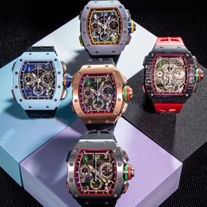 Reloj de Pulsera con Cronógrafo Doble, Esfera Esqueletizada, Material de Fibra de Carbono y Titanio, Reloj Mecánico Automático para Hombre - Product Image 2