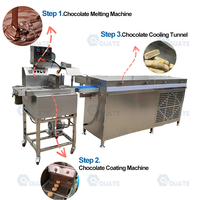 Machine automatique de tempérage du chocolat avec tunnel de refroidissement à bande