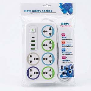 Multipresa con cavo di <span class=keywords><strong>prolunga</strong></span> da 1,8 m, stazione di ricarica con <span class=keywords><strong>3</strong></span> porte <span class=keywords><strong>USB</strong></span> + 1 porta Type-C, adattatore multi-presa con spina AU per il mercato australiano - Product Image 2