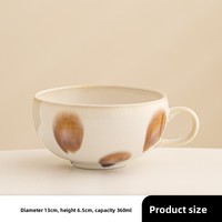Tasse à café en céramique XUANHUI de style japonais, luxe léger, rétro, à large ouverture, grande capacité, compatible lave-vaisselle et micro-ondes, cadeaux d'affaires